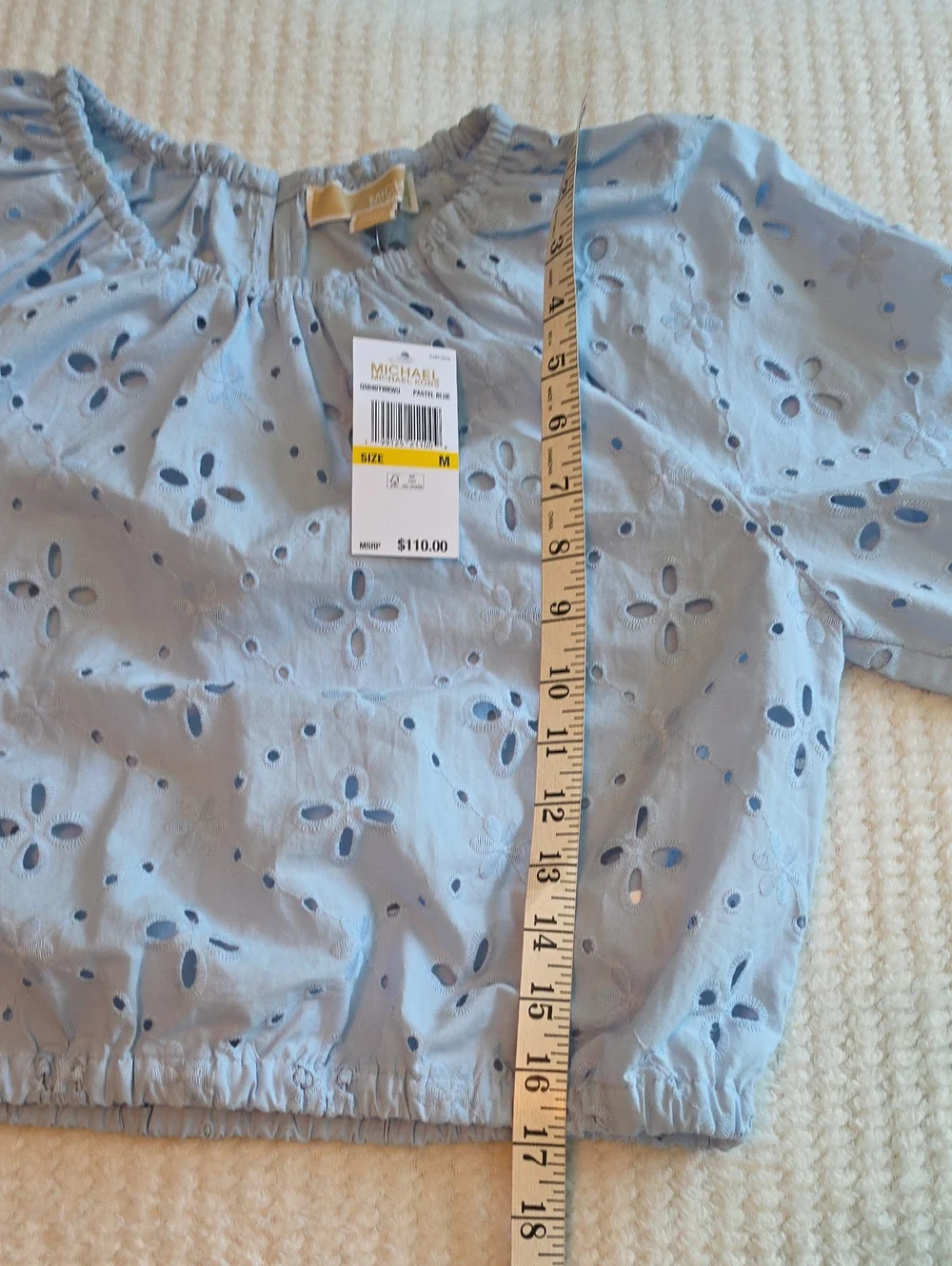 Michael Michael Kors Light Blue Lace Blouse